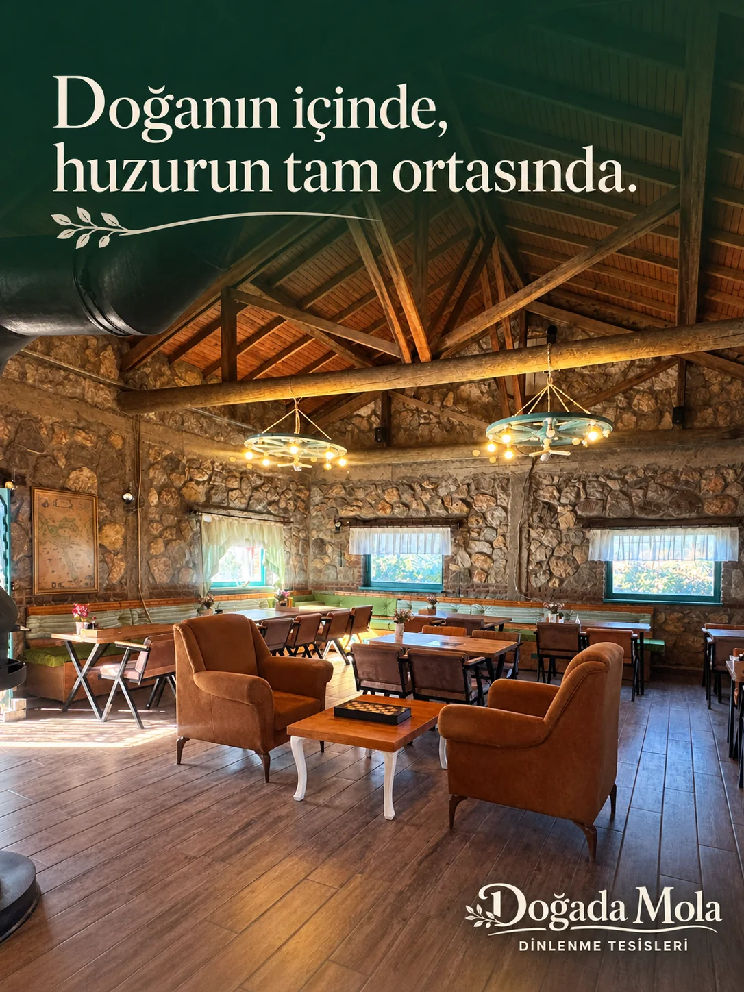 Taş restoranımızın iç mekânı